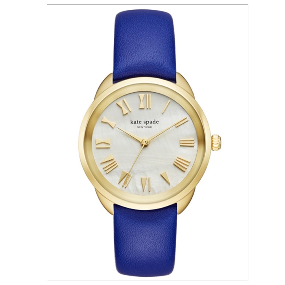 Kate Spade Mother of Pearl Watch with Blue Strap